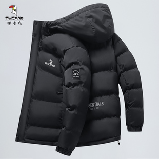 加厚潮牌工装 啄木鸟棉衣男士 冬装 2025新款 羽绒棉服连帽外套男 冬季