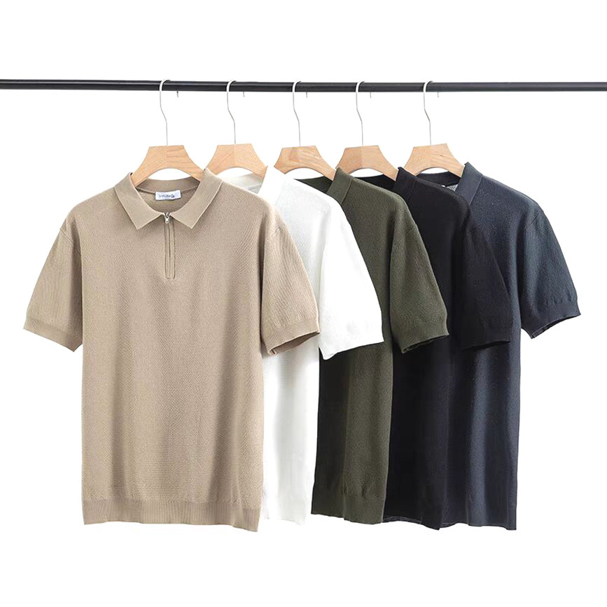 欧货冰爽丝针织polo衫男高级感修身弹力短袖翻领t恤凉感透气卫衣,男装,T恤,淘宝优惠券,粉丝福利购,淘宝优惠卷