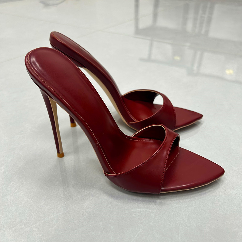 12cm高跟拖鞋女夏季欧美风露趾