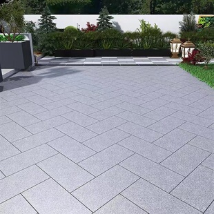 荔枝面芝麻白地铺石仿花岗岩地砖 芝麻白生态铺石陶瓷PC砖石英石