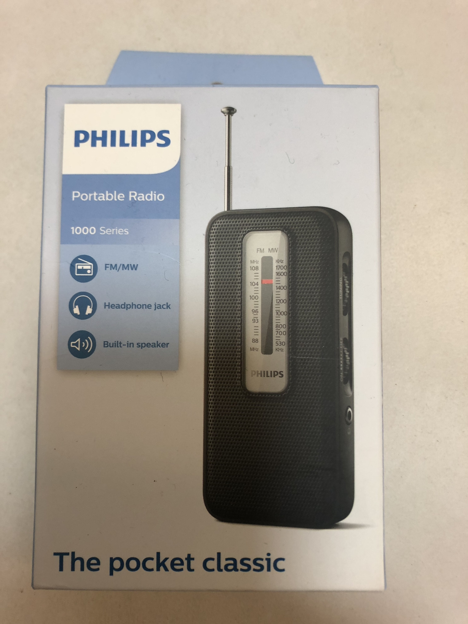 飞利浦便携式调频收音机tar1506双波段