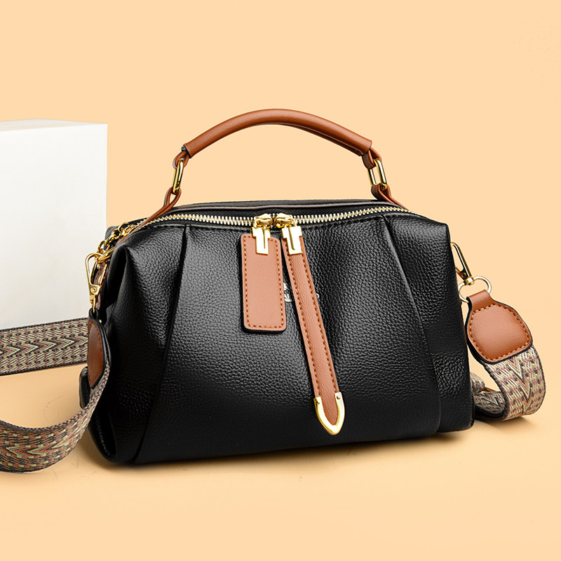 波士顿包2025新款时尚洋气宽肩带单肩包高级感女士软皮手提斜挎包,箱包皮具/热销女包/男包,通用款女包,淘宝优惠券,粉丝福利购,淘宝优惠卷