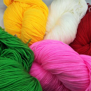 毛线中粗毛线手工编织婚鞋毛线勾鞋子专用线钩针毛线围巾毛线团