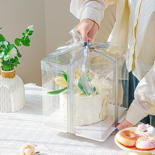 全透明盒子生日定制蛋糕盒