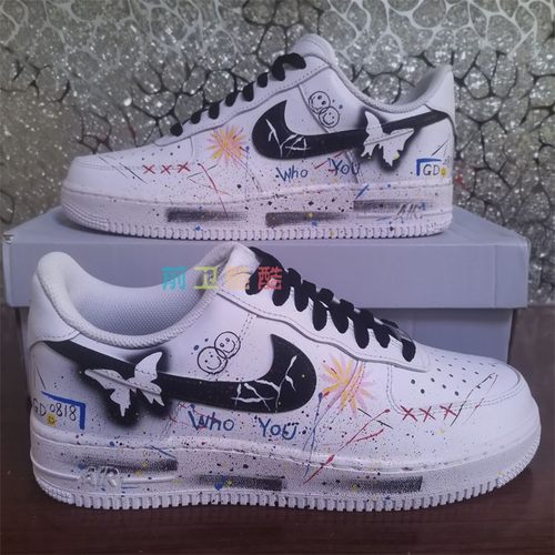 球鞋定制diy手绘权志龙街头涂鸦