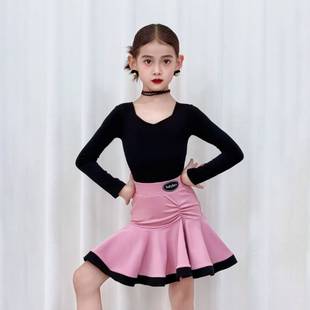 儿童大裙摆舞蹈裙 加厚套装 2025新款 女童拉丁舞练功服少儿秋冬长袖