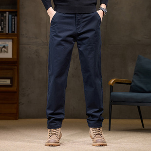 胖子肥佬秋冬商务休闲裤男加肥加大码宽松纯色百搭弹力小脚长裤40