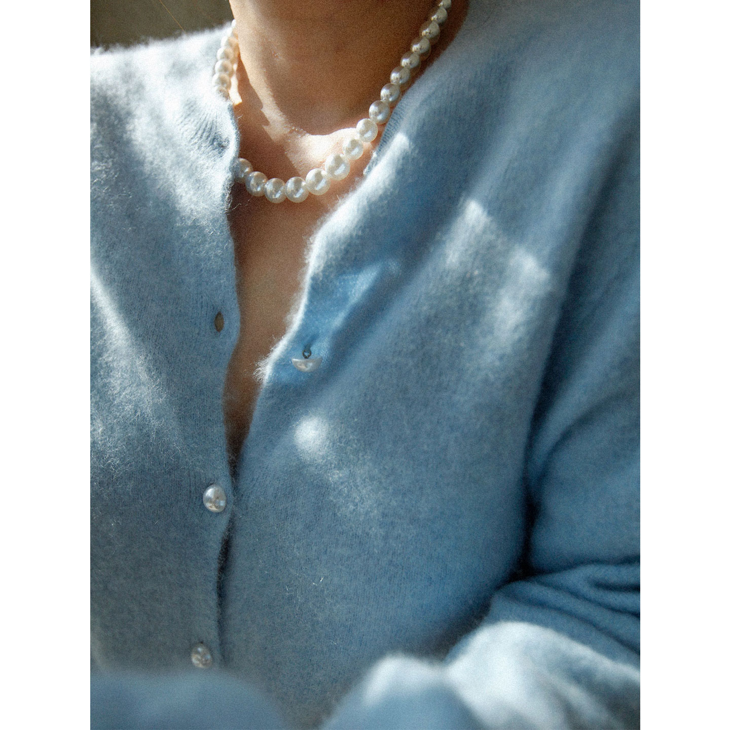 温柔系宽松圆领毛衣针织开衫