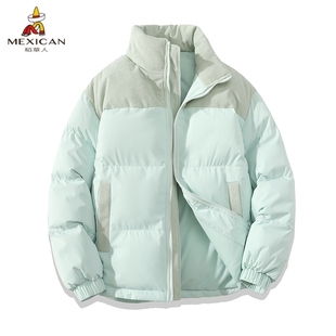 稻草人羽绒棉服男女新款 加厚保暖棉衣面包服立领情侣棉袄外套 冬季