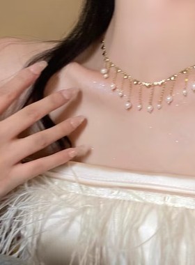 超仙气质项链轻奢百搭锁骨链