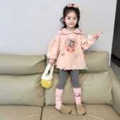 印花衣 儿童卡通连帽女孩卫衣蝴蝶结女童秋冬上衣韩版 2026新款 秋季