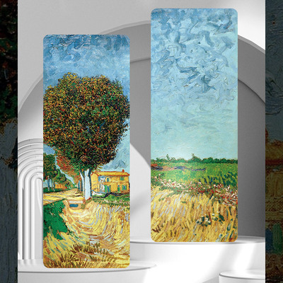 梵油画系列色彩打印版pu橡胶瑜伽垫专用土豪垫5mm