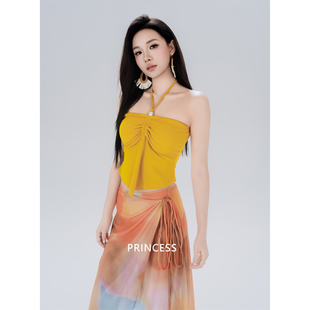 在逃公主比基尼泳衣女2025新款泰国绝美分体三件套性感长裙度假风