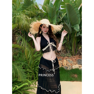 性感三件套度假泳衣女款 在逃公主泡温泉比基尼高级感2025新款 爆款