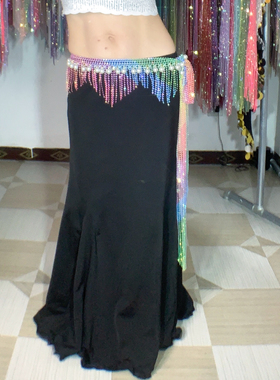 小妍家肚皮舞新款腰链流苏腰巾珍珠舞蹈配饰名师同款初学者珍爱款