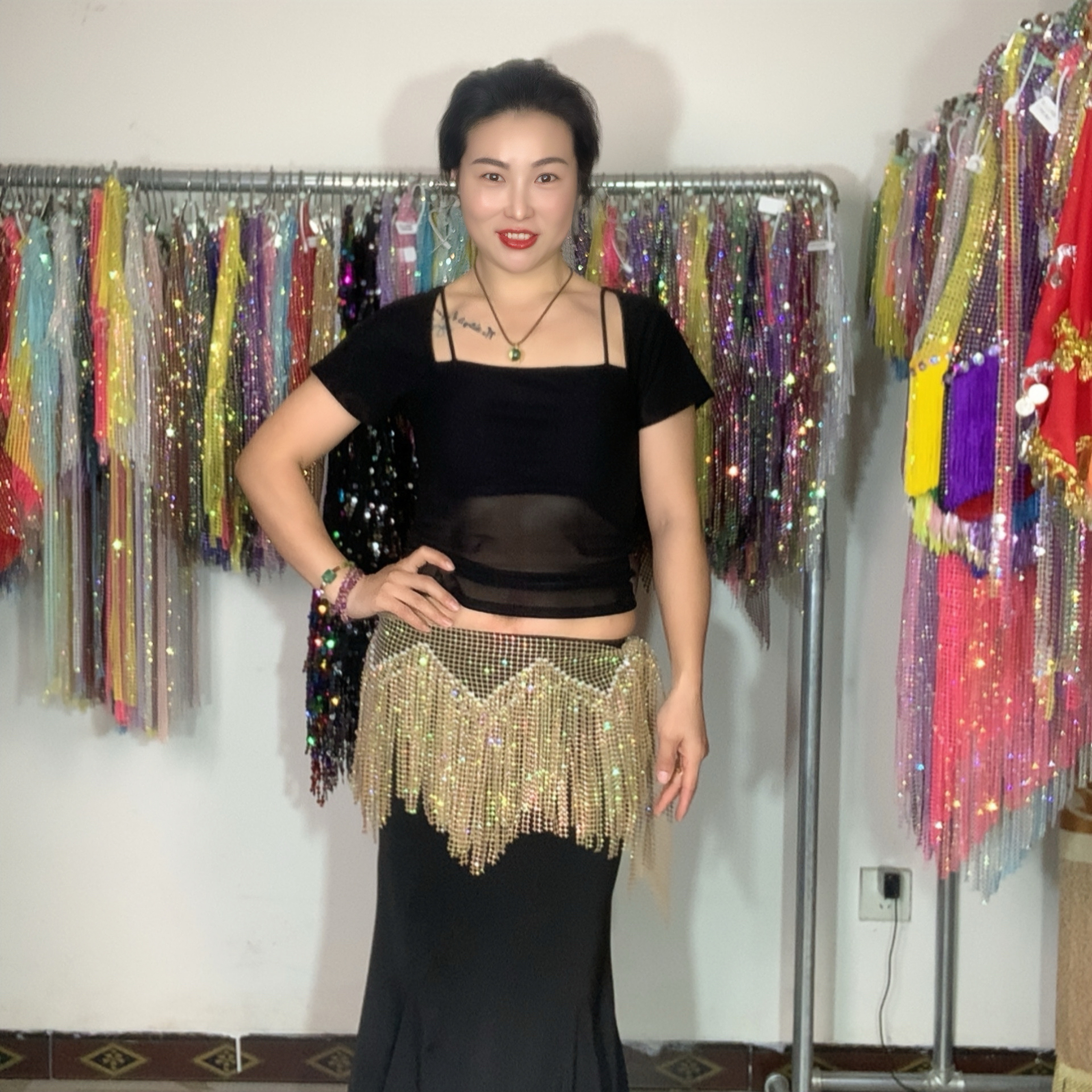 满钻肚皮舞腰链小妍家纯手工