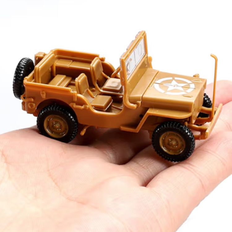 威利斯吉普车 1:72拼装军事模型苏联俄罗斯虎式坦克T34KV2谢尔曼