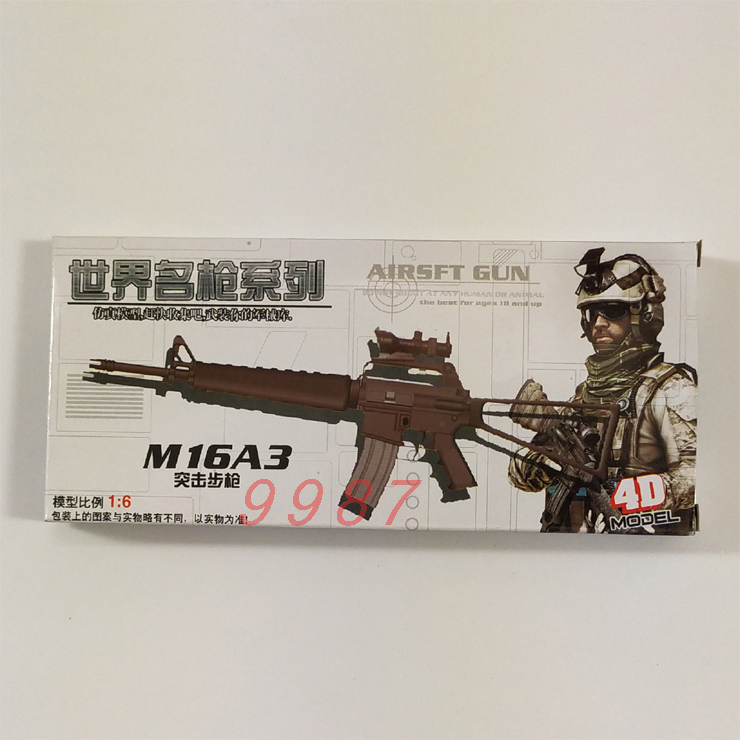 M16A3突击步枪  1/6枪模型 1:6枪模型 4D拼装军事模型兵人枪配件