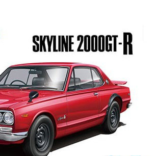青岛社1/24 车模免胶免色KPGC10 Skyline HT 2000GT-R 红色 06591