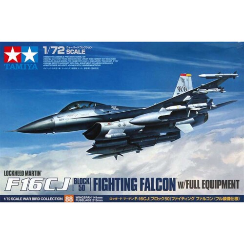 田宫拼装飞机模型 1/72 F-16CJ 战隼战斗机 60788