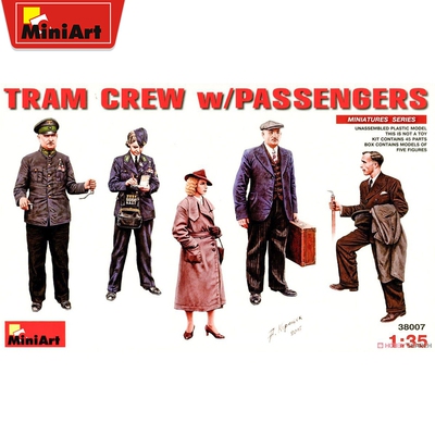 MiniArt 1/35 Tram Crew with Passengers有轨电车乘客 38007