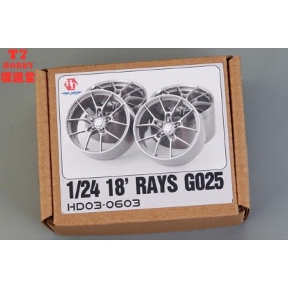 HobbyDesign 1/24 18寸 Rays G025 轮圈模型  HD03-0603