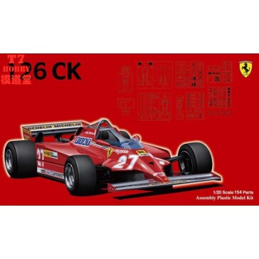 富士美 1/20 F1拼装车模 Ferrari 126CK 1981 09196图片