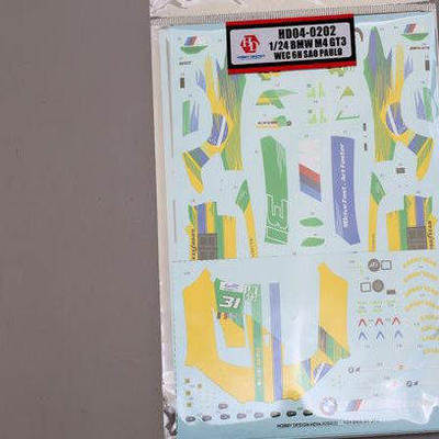 HobbyDesign 模型水贴 1/24 BMW M4 GT3 WEC SAO PAULO HD04-0202