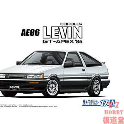 青岛社 1/24 拼装车模 Toyota AE86 Corolla Levin GT-APEX 06931