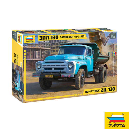 ZVEZDA 红星1/43 苏联 ZIL-130 MZ-555 自卸卡车43004