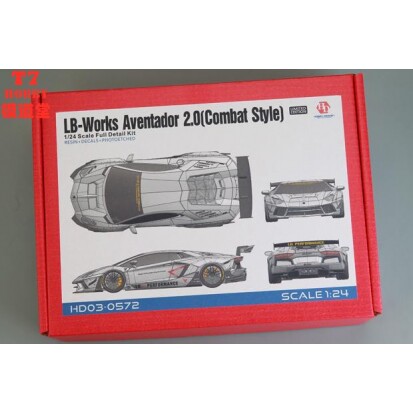 HobbyDesign树脂车模1/24LB-WorksAventador 2.0Combat HD03-0572