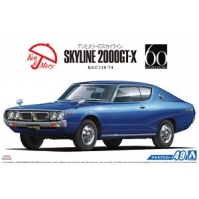 青岛社1/24拼装车模 Nissan KGC110 Skyline HT2000GT-X 74 05350