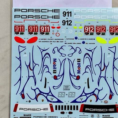 SK Decals 水贴 1/24 Porsche 911 RSR Le Mans 2018 SK24189