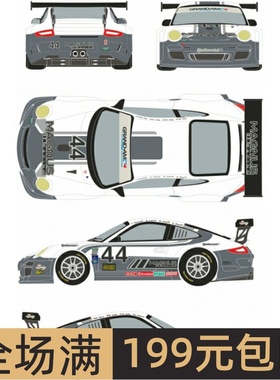 特价Racing Decal 43 水贴 1/24   911 GT3 #44 RDE24/003