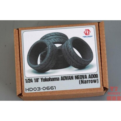HobbyDesign1/24 18寸横滨Advan Neova AD09 窄轮胎模型HD03-0661