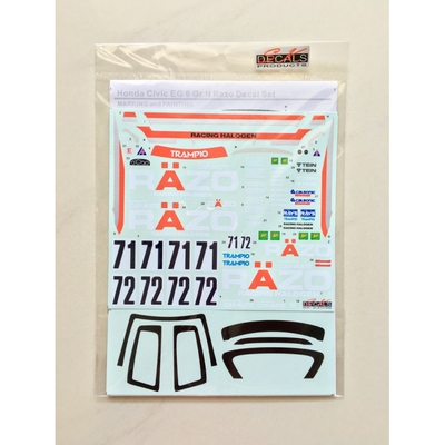 SK Decals 水贴 1/24 Honda Civic EG6 Razo 配长谷川 SK24036