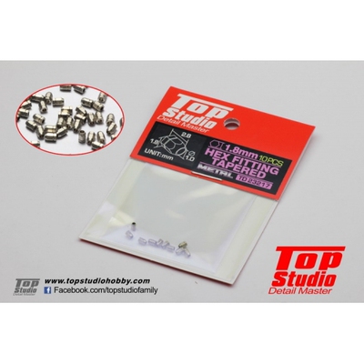 特价TopStudio 模型改造件 1.8mm 锥形六角螺帽 10粒装 TD23217