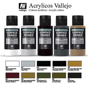 vallejo西班牙AV 73600-73660 水补土底漆 中瓶装/60ml