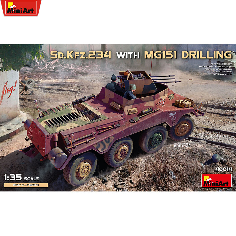 Miniart1/35 德国 Sd.Kfz.234 轮式车带 MG151机炮 40014