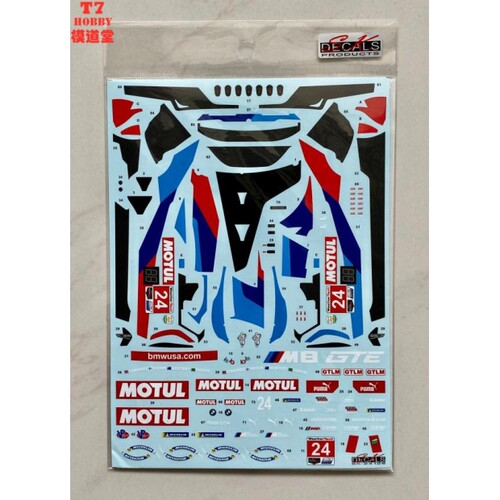 SK Decals 水贴 1/24 BMW M8 GTE WeatherTech 2020 SK24126