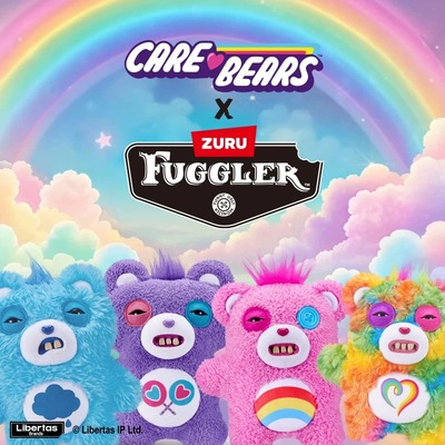 Fuggler官方正版萌牙怪兽爱心熊care bears联名丑萌潮玩公仔玩偶