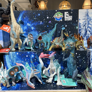 正版仿真动物侏罗纪星空恐龙三角暴龙霸王龙腕龙手办模型摆件玩具