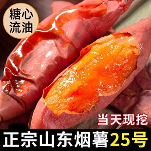 正宗山东安丘柘山烟薯25号糖心蜜薯红薯新鲜地瓜沙地番薯