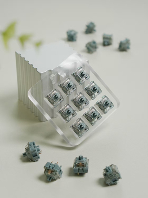 松月轴游戏类快银轴客制化机械键盘轴体米勒3204油脂小蜜蜂手润版