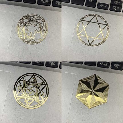动漫贴纸 魔法少女小樱魔法阵手机贴纸 六芒星手机装饰贴纸金属贴