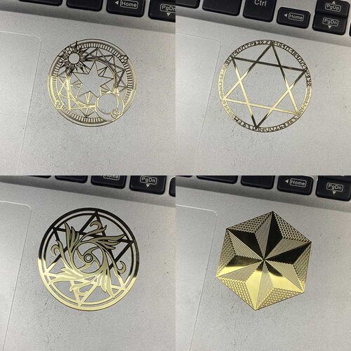 六芒星手机装饰贴纸金属贴