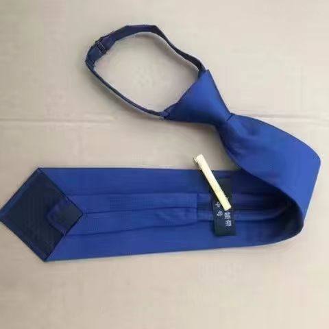 包邮正品新式火焰色深蓝色领带领夹 常服消防蓝领带