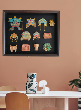 国博文创孝端皇后凤冠冰箱贴收纳磁吸横款翻盖相框防尘收纳展示