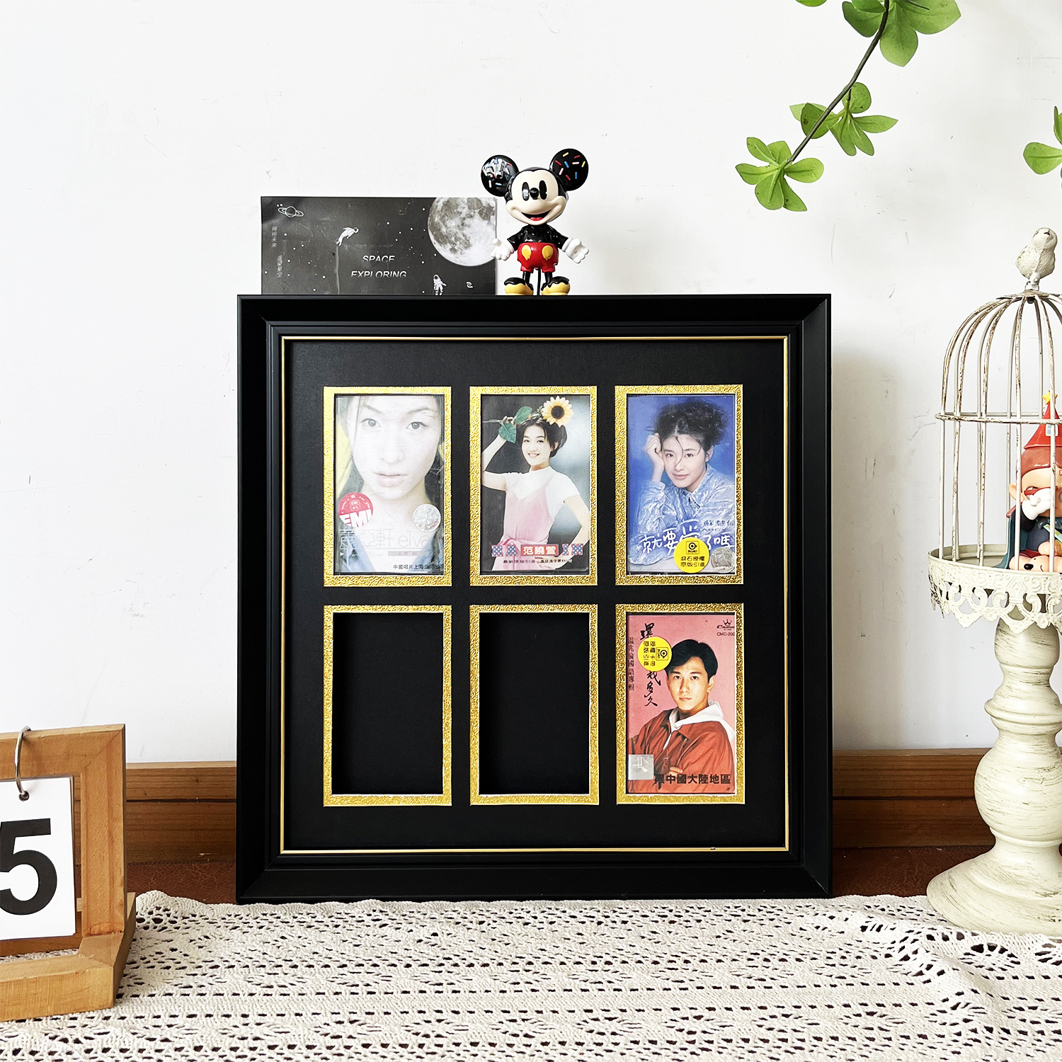 实木磁带收纳展示相框中空立体画框周杰伦装饰挂墙收纳收藏展示