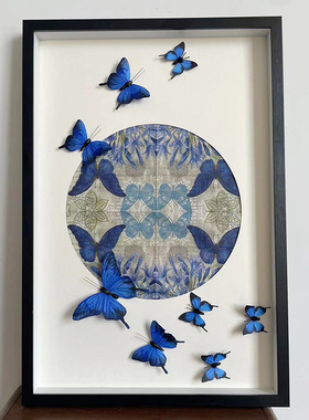 衍纸画相框DIY中空2㎝3㎝立体框轻黏土蝴蝶标本干花贝壳装裱画框